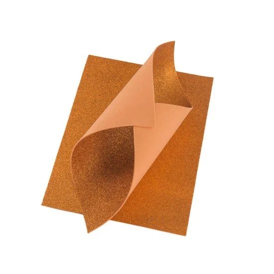 FOAMY HOJA DIAMANTINA FAST BRONCE(naranja) X10